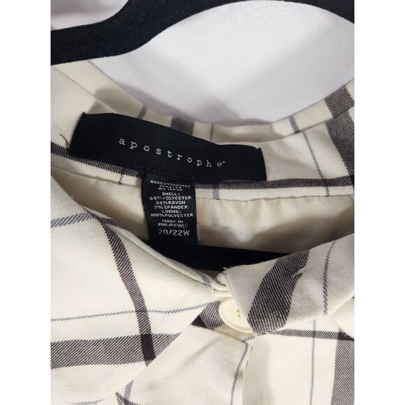 Y2K Preppy Old Money Apostrophe Womens Plus Cape Jacket Windowpane 20/22w - Picture 7 of 8